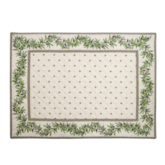 Quilted Bordered Placemat 35x48 cm - Calisson / Olivette