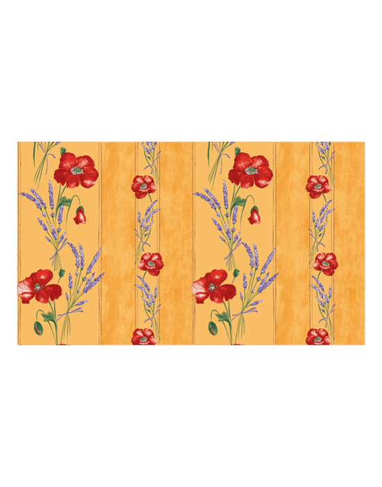 Tissu au mètre - Coquelicot Lavande