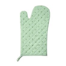 Gant-Calisson-vert beige Gant de cuisine en coton vert beige avec motifs Calissons