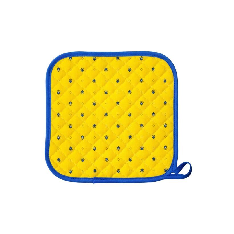 manique en coton Jaune Bleu