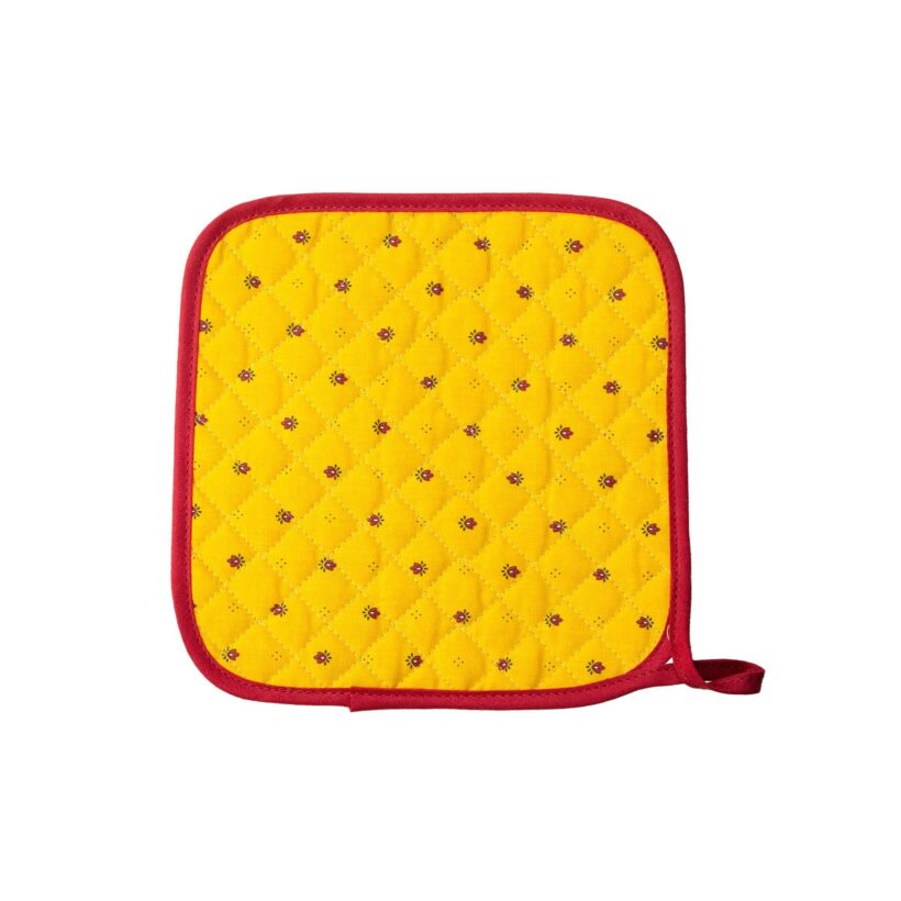 manique en coton Jaune Rouge