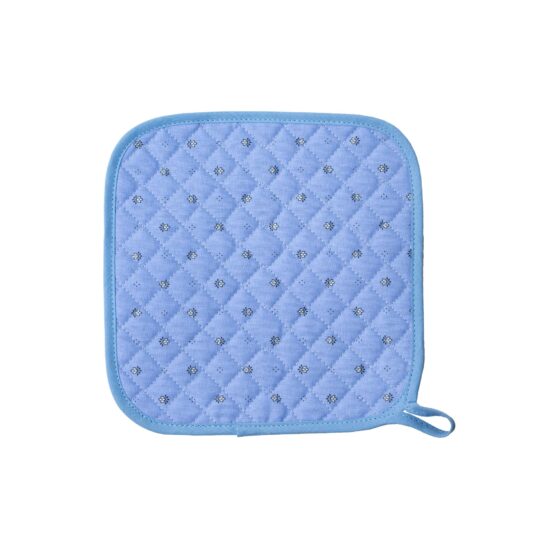 Cotton potholder Lavander Ecru