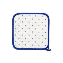 manique en coton blanc bleu