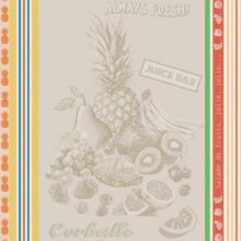 Jacquard Tea Towel with Tuttifrutti pattern.