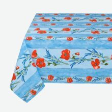 Nappe Linéaire Coquelicot Bleu Ciel