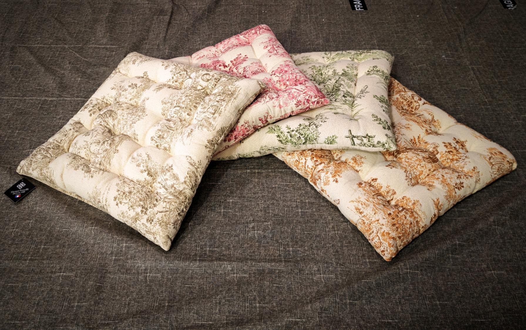 Galette de Chaise Jacquard – Coton Recyclé Hors Europe – Gabrielle
