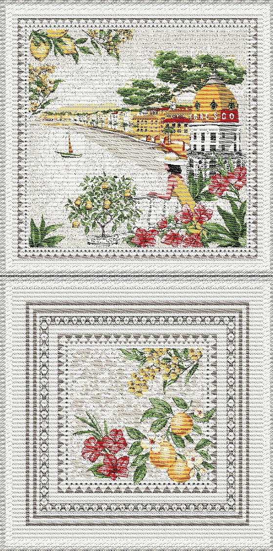 Housse Coussin – Jacquard Méditerranée